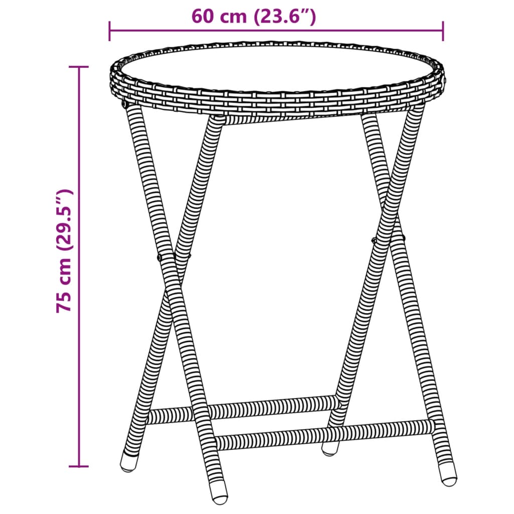 Set bistro cu perne, 3 piese, gri, poliratan și sticlă