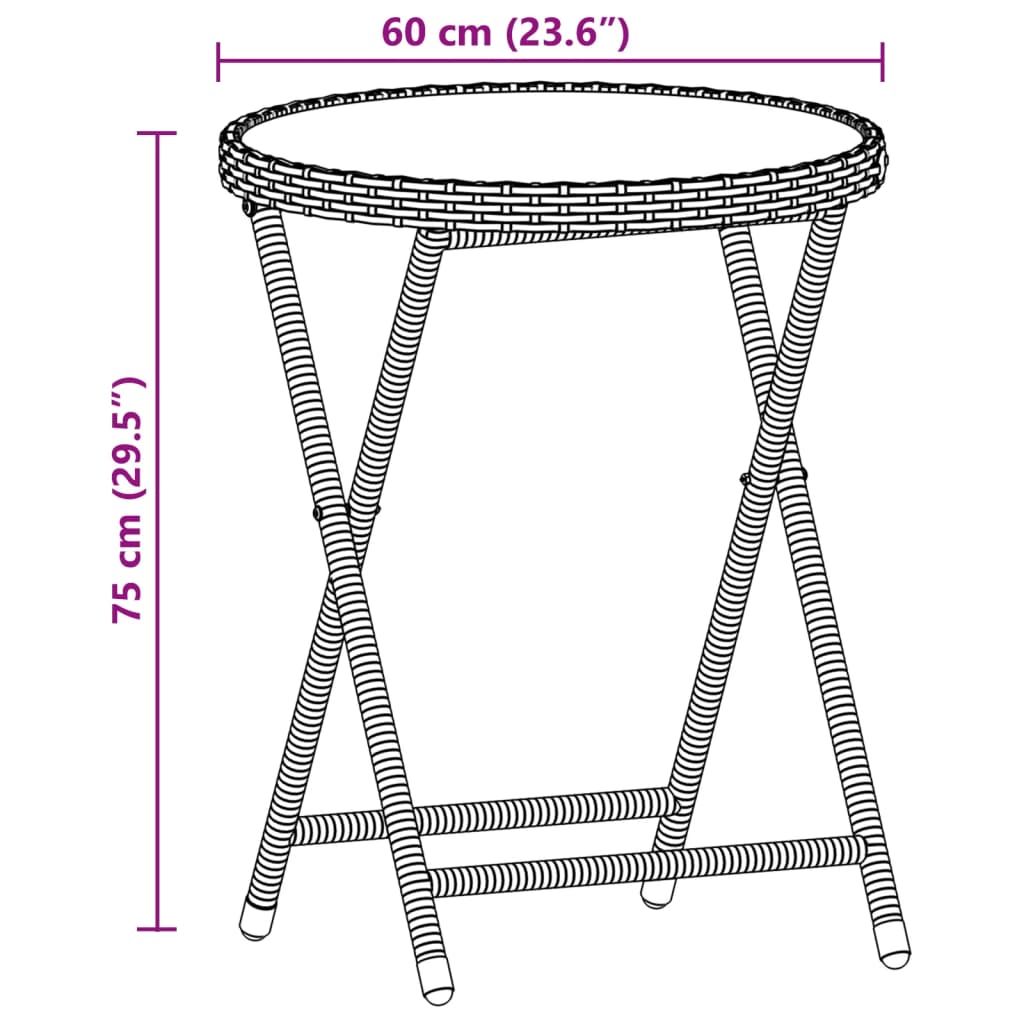 Set bistro cu perne, 3 piese, bej, poliratan și sticlă