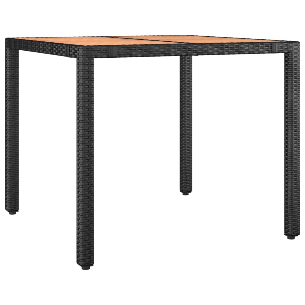 Set mobilier de grădină cu perne, 3 piese, negru, poliratan