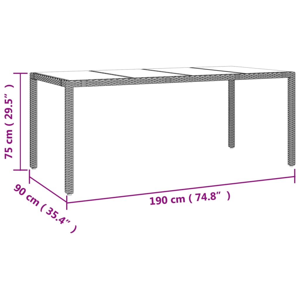 Set mobilier de grădină cu perne, 9 piese, negru, poliratan