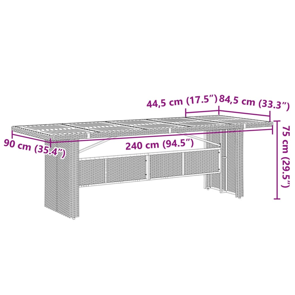 Set mobilier de grădină cu perne, 9 piese, negru, poliratan