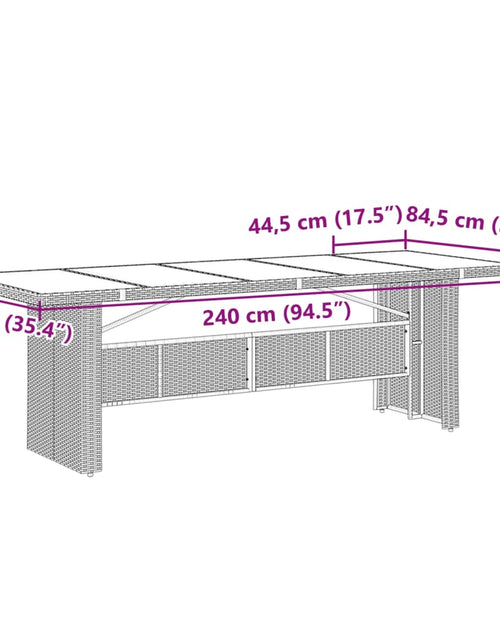 Încărcați imaginea în vizualizatorul Galerie, Set mobilier de grădină cu perne, 9 piese, negru, poliratan
