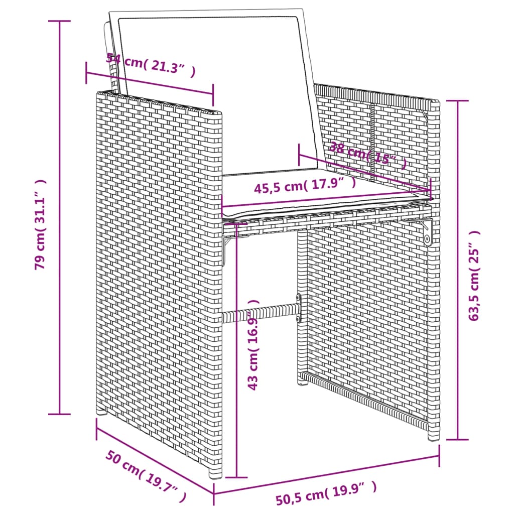 Set mobilier de grădină cu perne 13 piese gri deschis poliratan