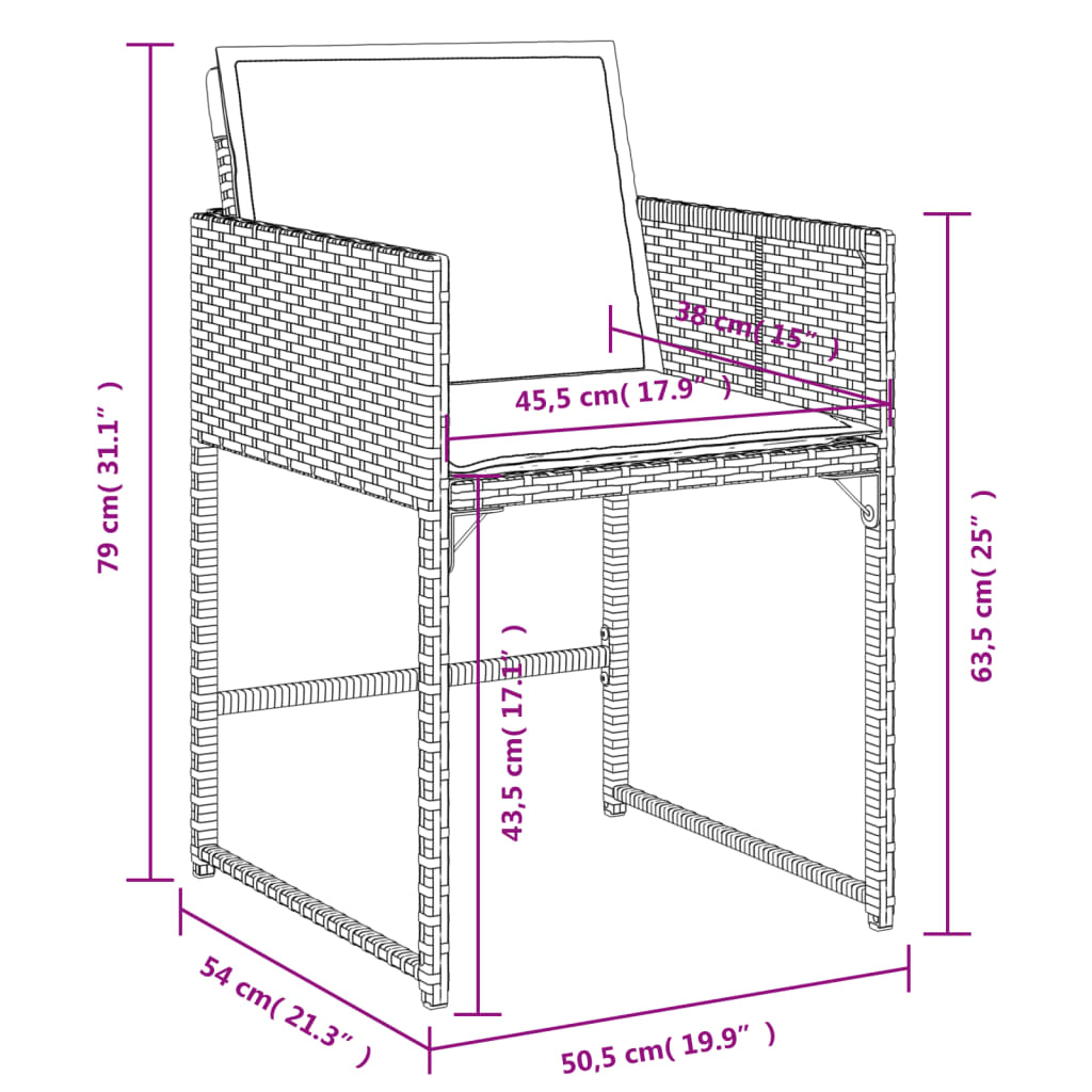 Set mobilier de grădină cu perne, 5 piese, gri, poliratan