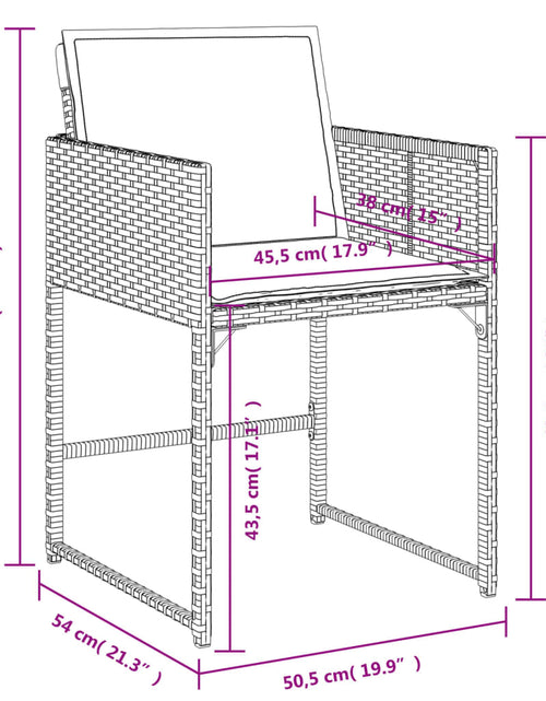 Încărcați imaginea în vizualizatorul Galerie, Set mobilier de exterior cu perne, 11 piese, negru, poliratan
