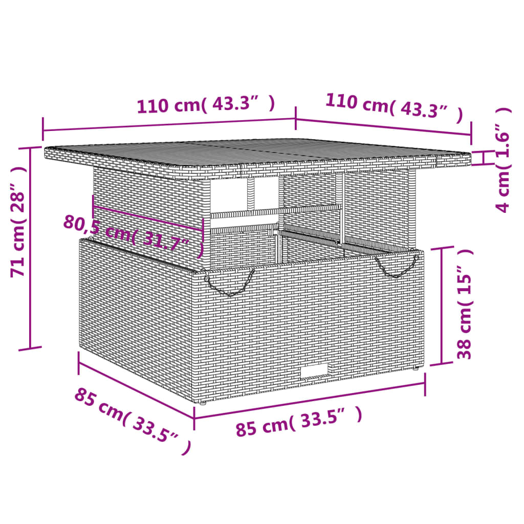 Set mobilier de grădină cu perne, 4 piese, negru, poliratan