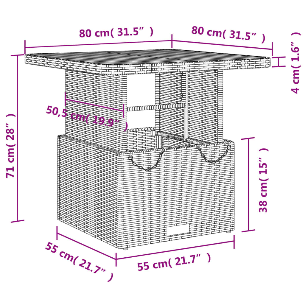 Set mobilier de grădină cu perne, 5 piese, bej, poliratan - Lando