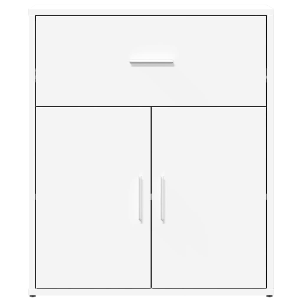 Dulapuri, 2c., alb, 60x31x70 cm, lemn prelucrat