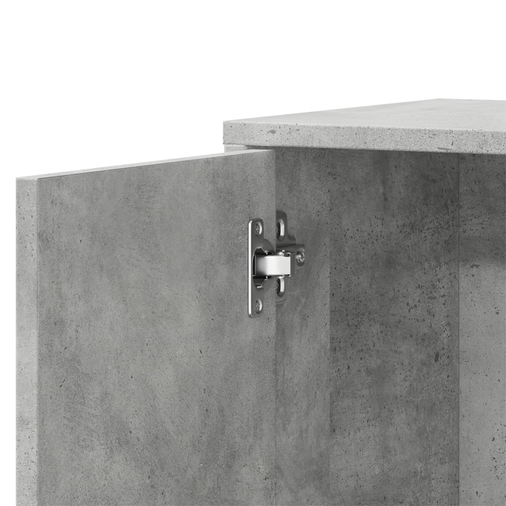 Dulapuri, 2 buc., gri beton, 60x31x70 cm, lemn prelucrat