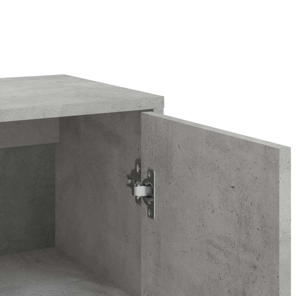 Dulapuri, 3 buc., gri beton, 60x31x84 cm, lemn prelucrat