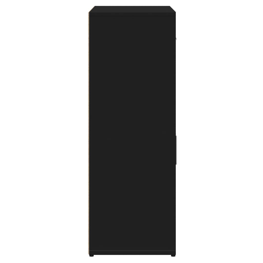 Dulapuri, 2 buc., negru, 60x30x84 cm, lemn prelucrat