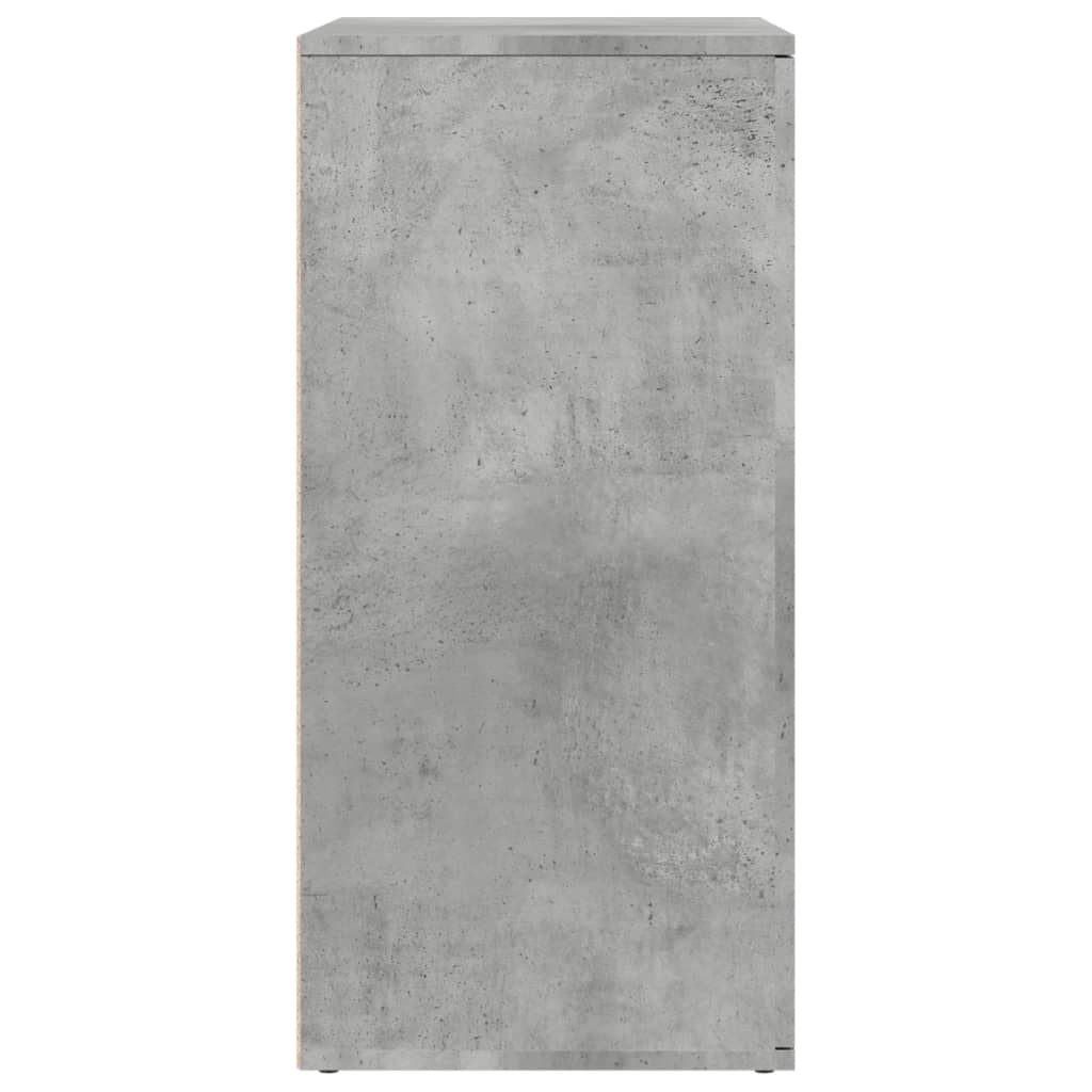 Dulapuri, 2 buc., gri beton, 79x38x80 cm, lemn prelucrat