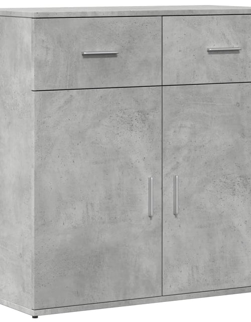 Загрузите изображение в средство просмотра галереи, Dulapuri, 2 buc., gri beton, 79x38x80 cm, lemn prelucrat
