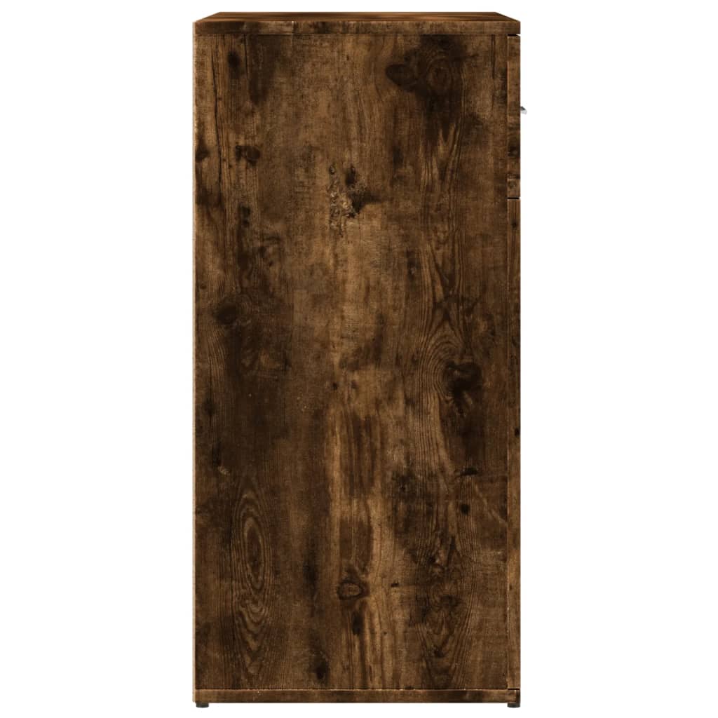Dulapuri, 2 buc., stejar fumuriu, 79x38x80 cm, lemn prelucrat