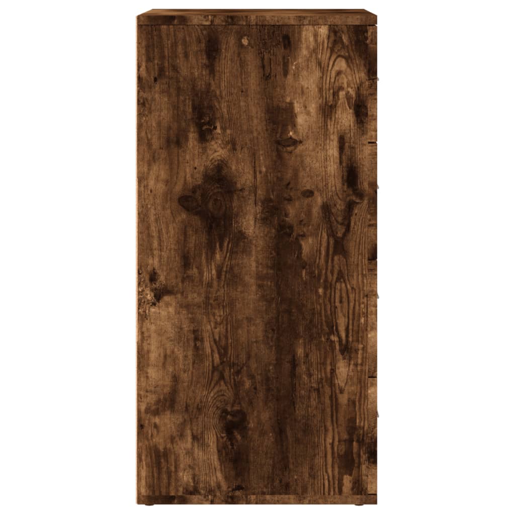 Dulapuri, 2 buc., stejar fumuriu, 60x39x80 cm, lemn prelucrat