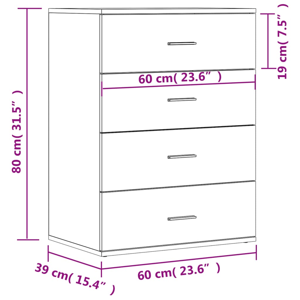 Dulapuri, 2 buc., stejar maro, 60x39x80 cm, lemn prelucrat