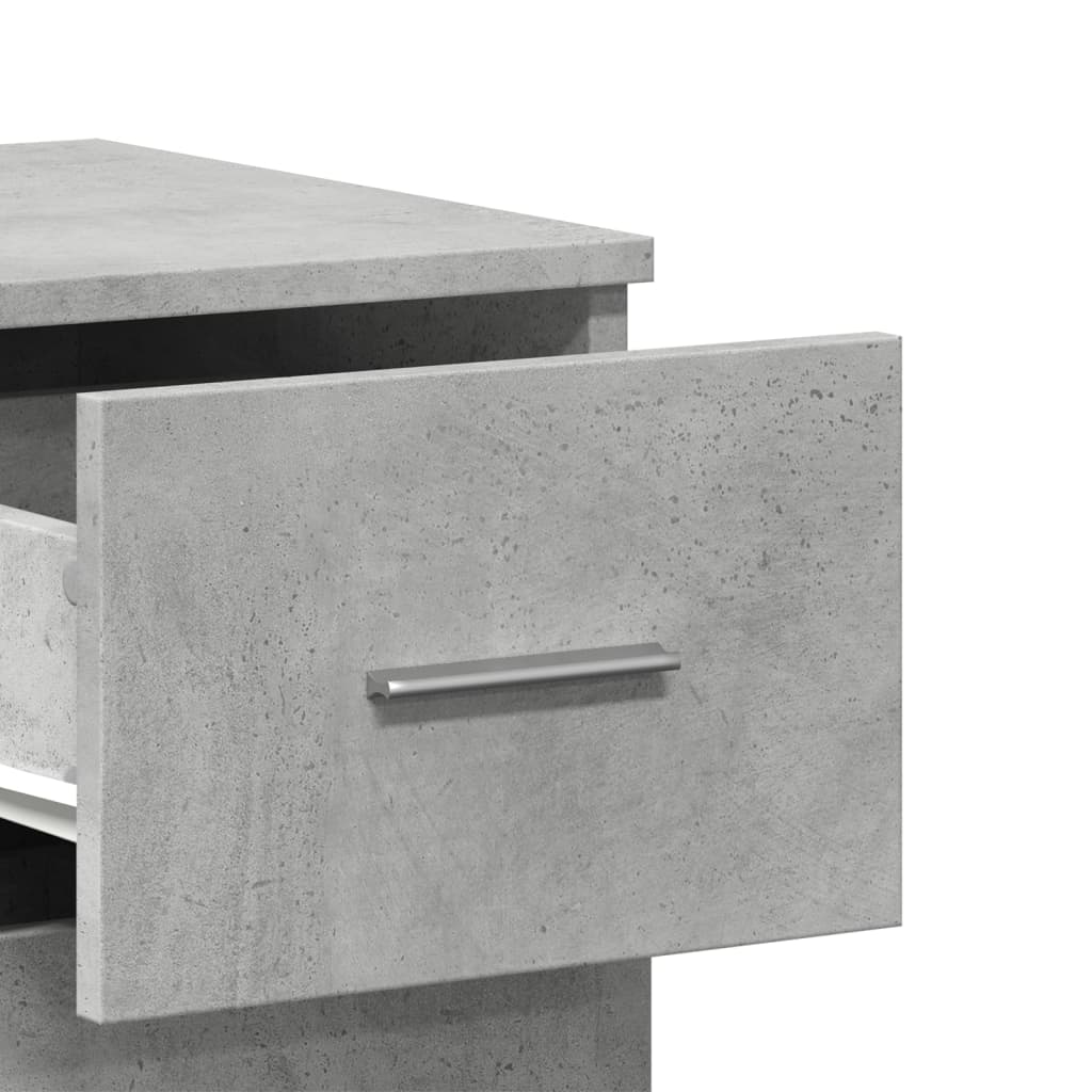 Dulapuri, 2 buc., gri beton, 59x39x80 cm, lemn compozit