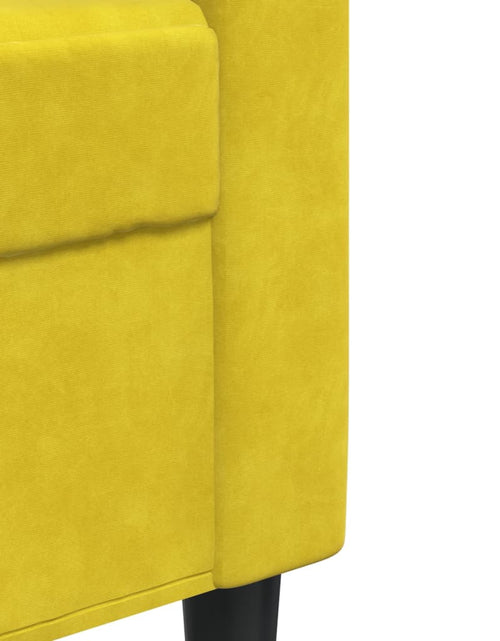 Încărcați imaginea în vizualizatorul Galerie, Canapea de o persoană, galben, 60 cm, catifea
