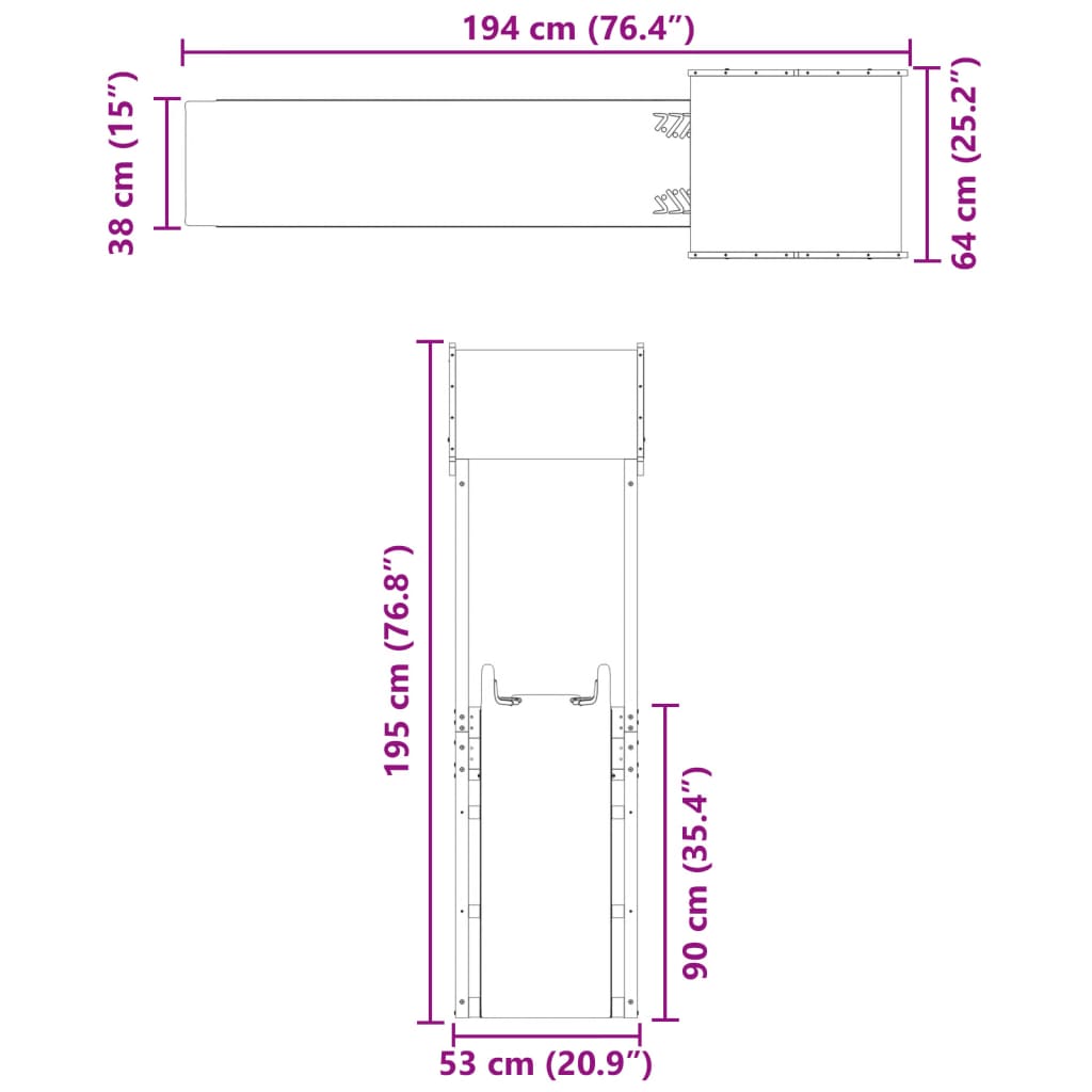 Set de joacă pentru exterior, lemn masiv de pin