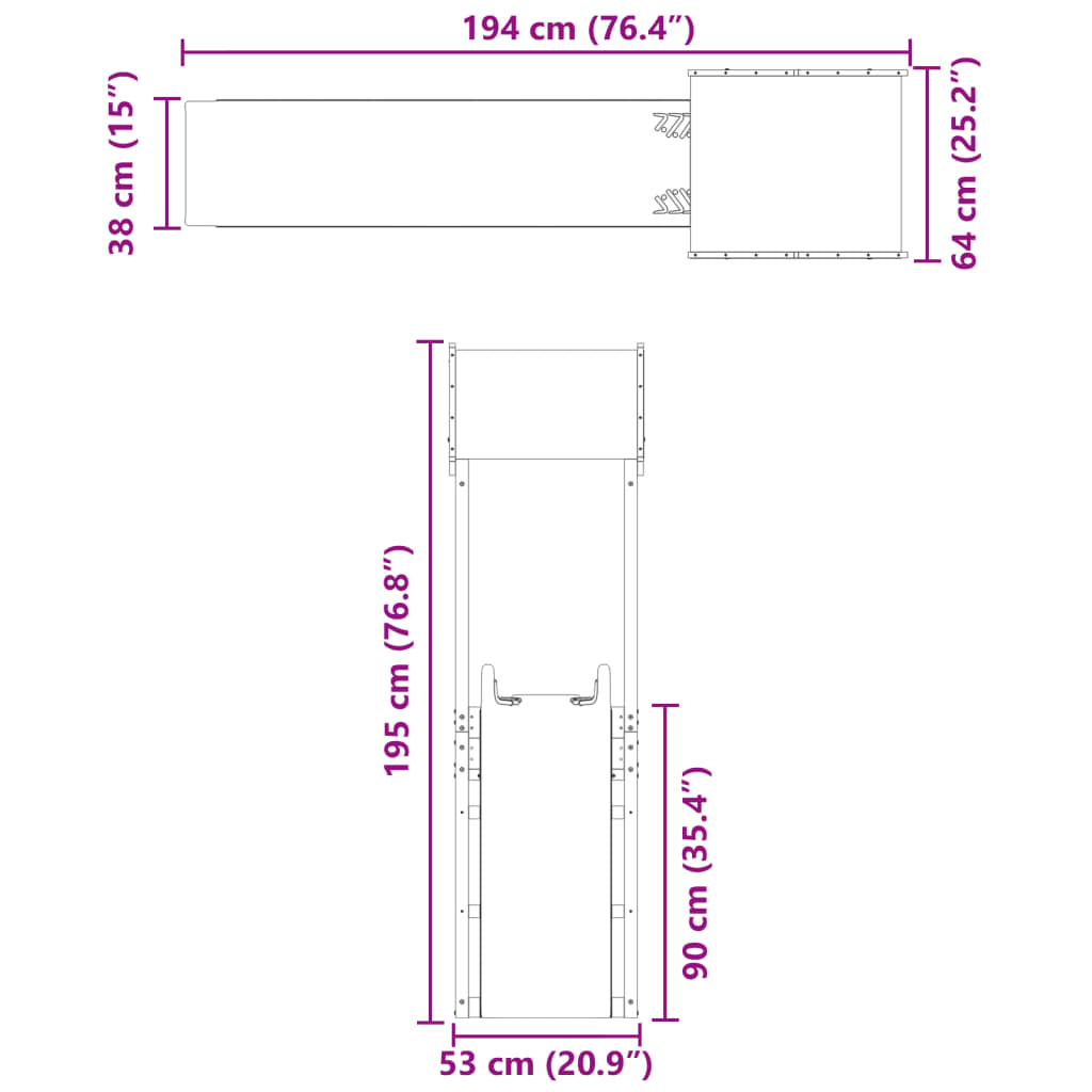 Set de joacă pentru exterior, lemn masiv de douglas