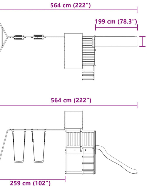 Încărcați imaginea în vizualizatorul Galerie, Set de joacă pentru exterior, lemn masiv de pin
