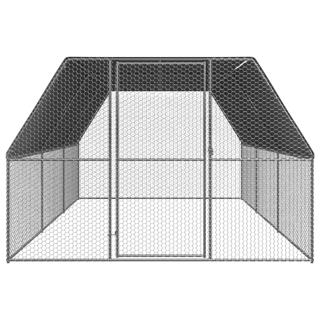 Coteț de păsări, 3x6x2 m, oțel galvanizat