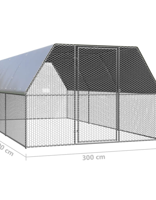 Загрузите изображение в средство просмотра галереи, Coteț de păsări, 3x6x2 m, oțel galvanizat
