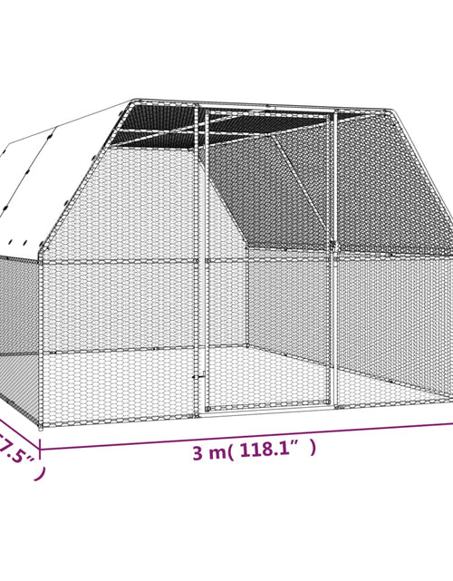 Încărcați imaginea în vizualizatorul Galerie, Coteț de păsări, 3x4x2 m, oțel galvanizat
