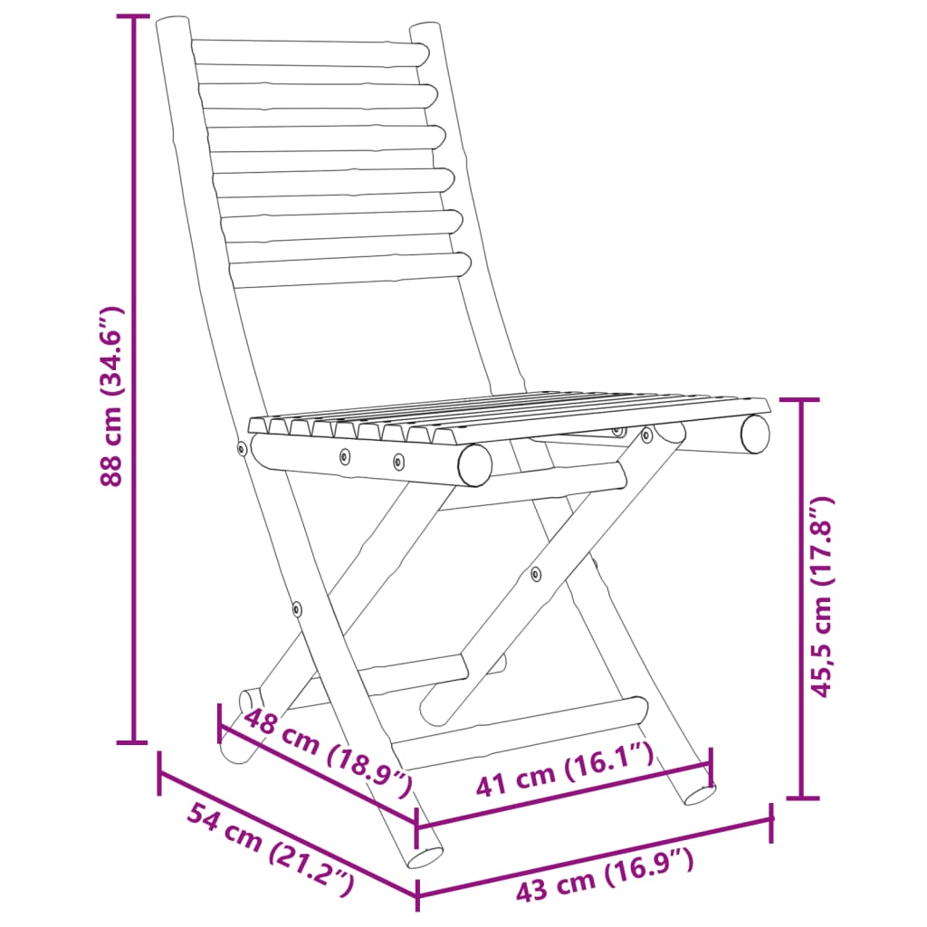 Set mobilier de grădină, 5 piese, bambus