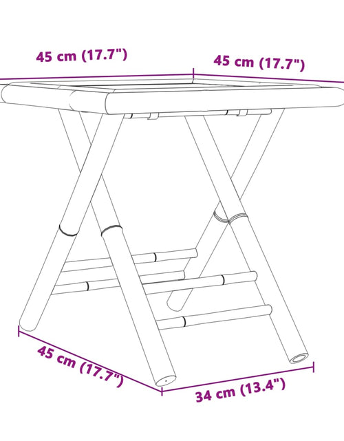 Încărcați imaginea în vizualizatorul Galerie, Set mobilier bistro, 3 piese, bambus
