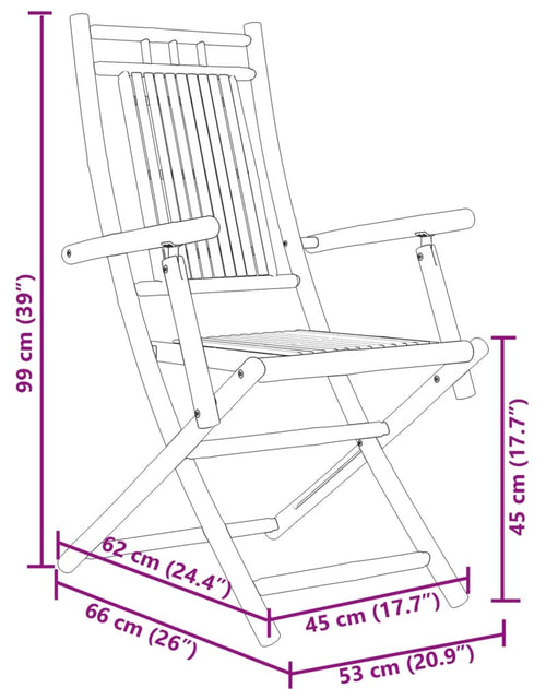 Încărcați imaginea în vizualizatorul Galerie, Set mobilier bistro, 3 piese, bambus
