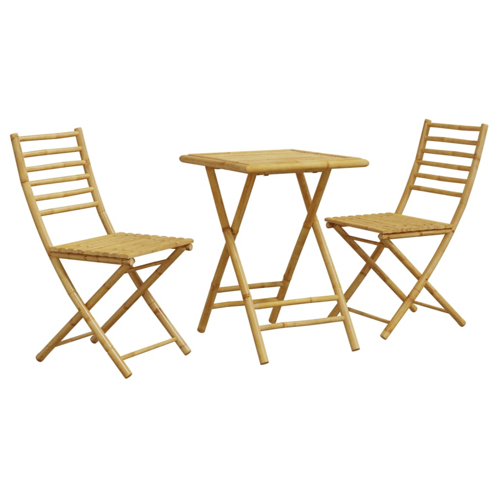 Set mobilier bistro, 3 piese, bambus