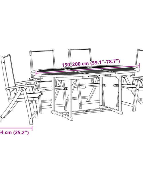 Încărcați imaginea în vizualizatorul Galerie, Set mobilier de grădină, 5 piese, lemn masiv acacia/textilenă
