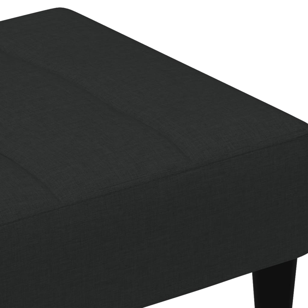 Taburet, negru, 77x55x31 cm, catifea