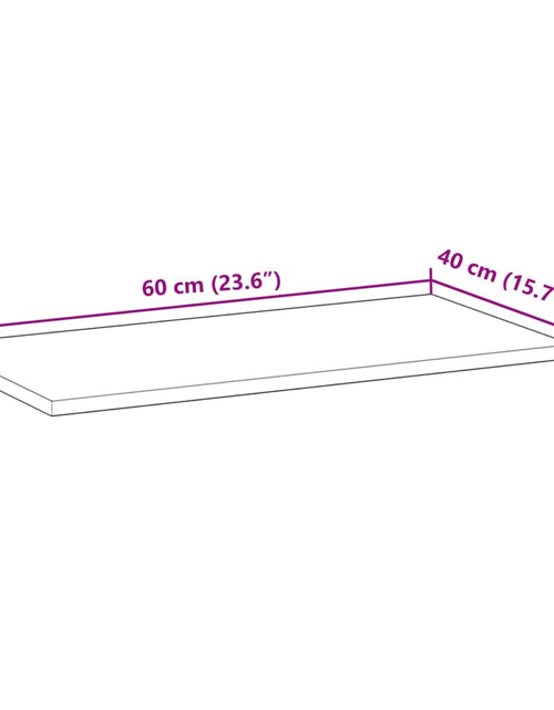 Загрузите изображение в средство просмотра галереи, Blat de baie netratat, 60x40x2 cm, lemn masiv de acacia
