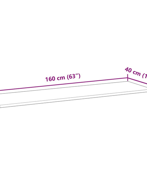 Загрузите изображение в средство просмотра галереи, Blat de baie netratat, 160x40x2 cm, lemn masiv de acacia
