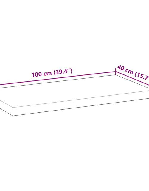 Загрузите изображение в средство просмотра галереи, Blat de baie netratat, 100x40x4 cm, lemn masiv de acacia

