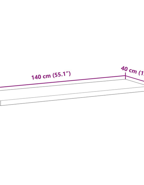 Загрузите изображение в средство просмотра галереи, Blat de baie netratat, 140x40x4 cm, lemn masiv de acacia
