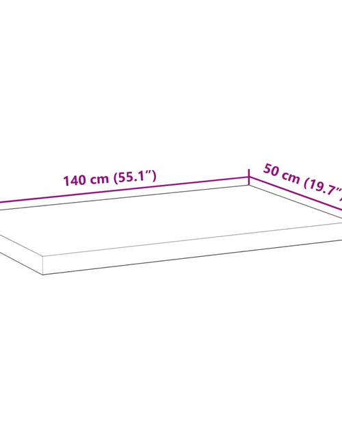 Загрузите изображение в средство просмотра галереи, Blat de baie netratat, 140x50x4 cm, lemn masiv de acacia
