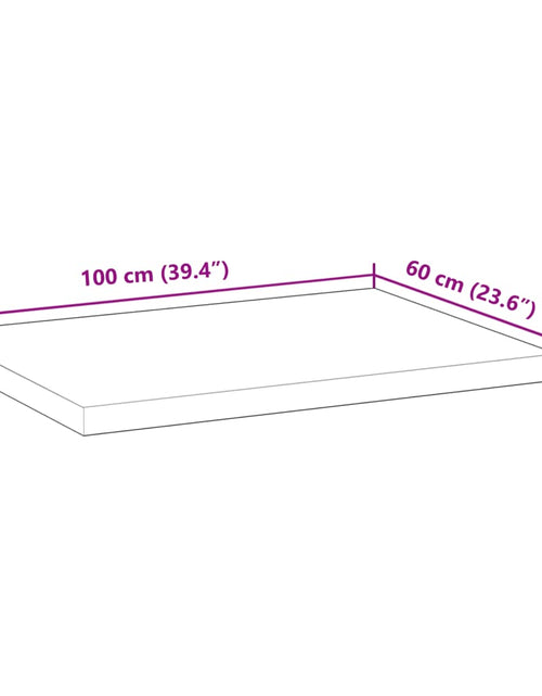 Загрузите изображение в средство просмотра галереи, Blat de baie netratat, 100x60x4 cm, lemn masiv de acacia

