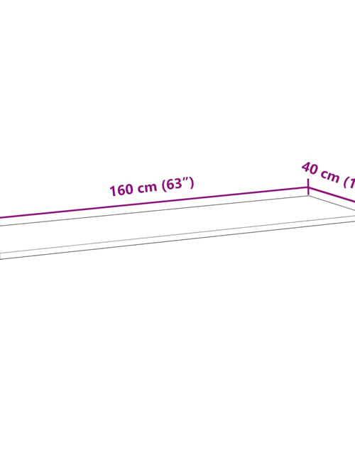 Încărcați imaginea în vizualizatorul Galerie, Blat de baie finisaj cu ulei, 160x40x2 cm, lemn masiv de acacia
