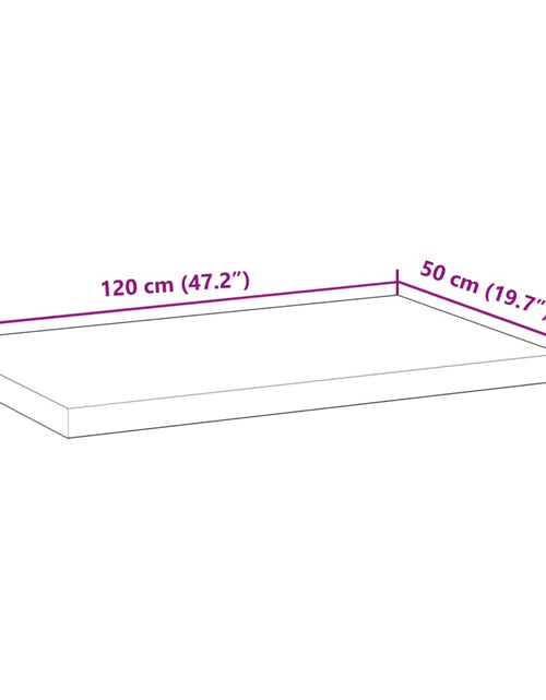 Încărcați imaginea în vizualizatorul Galerie, Blat de baie finisaj cu ulei, 120x50x4 cm, lemn masiv de acacia

