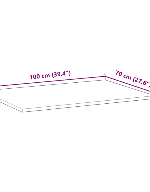 Încărcați imaginea în vizualizatorul Galerie, Blat de birou netratat, 100x70x2 cm, lemn masiv de acacia
