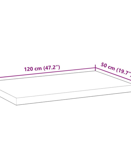 Încărcați imaginea în vizualizatorul Galerie, Blat de birou netratat, 120x50x4 cm, lemn masiv de acacia
