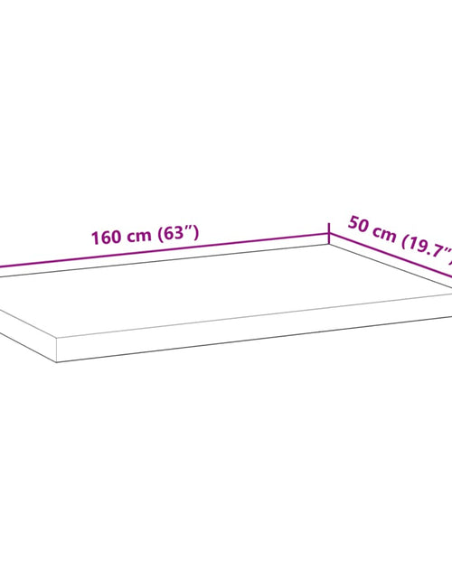 Încărcați imaginea în vizualizatorul Galerie, Blat de birou netratat, 160x50x4 cm, lemn masiv de acacia
