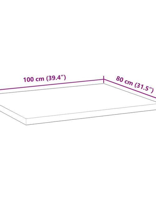 Încărcați imaginea în vizualizatorul Galerie, Blat de birou netratat, 100x80x4 cm, lemn masiv de acacia
