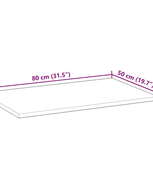 Загрузите изображение в средство просмотра галереи, Blat de birou finisat cu ulei, 80x50x2 cm, lemn masiv acacia
