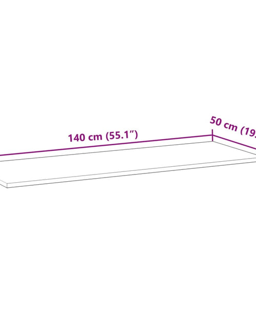 Încărcați imaginea în vizualizatorul Galerie, Blat de birou finisat cu ulei, 140x50x2 cm, lemn masiv acacia
