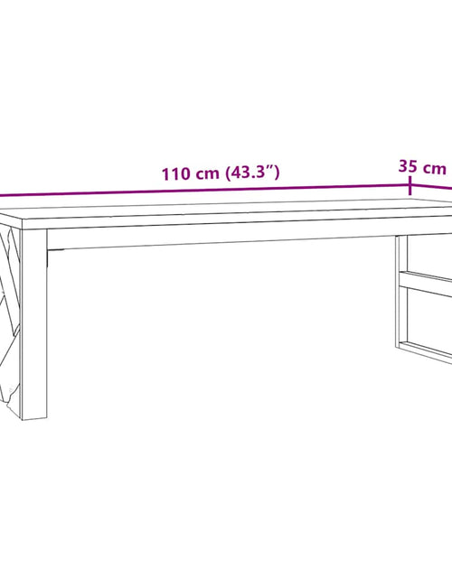 Încărcați imaginea în vizualizatorul Galerie, Masuta de cafea 110x35x38 cm din lemn masiv de tec
