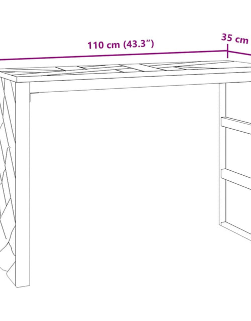 Загрузите изображение в средство просмотра галереи, Consolă 110x35x75 cm din lemn masiv de tec
